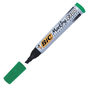 Marcador Permanente Biselado Marking  Verde Bic