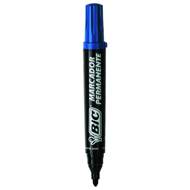 Marcador Permanente Grueso Azul Bic