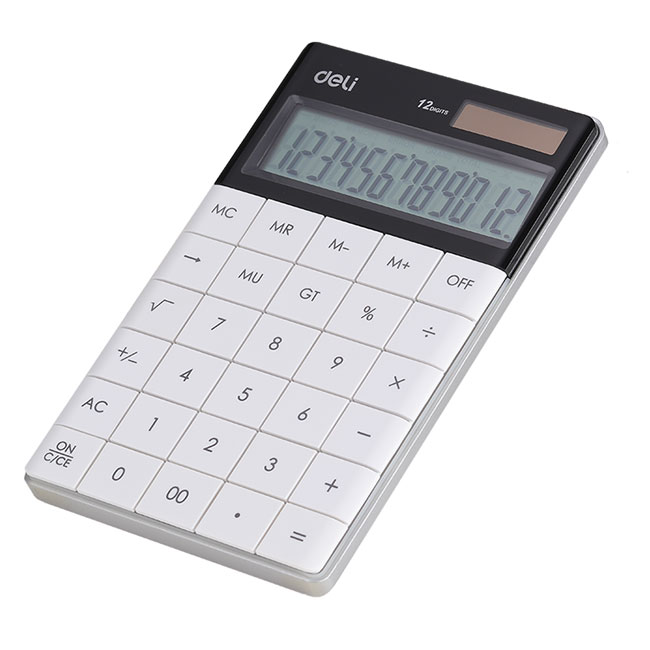 Calculadora de Escritorio Blanca Deli  E1589