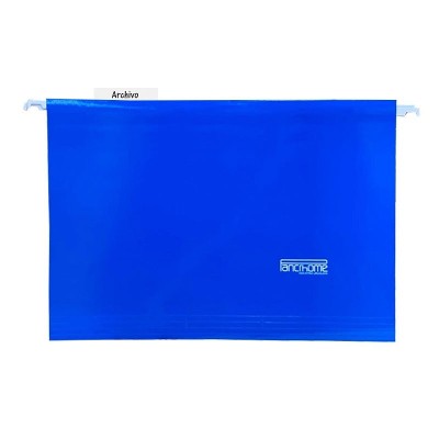 Carpeta Colgante Oficio con ventana Azul Pancrhome