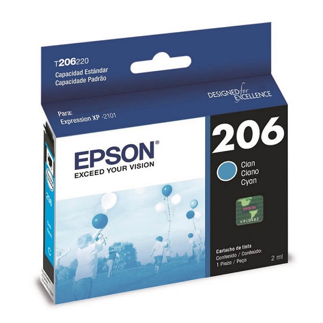 Cartucho Original Epson T206 Cyan Xp-2101