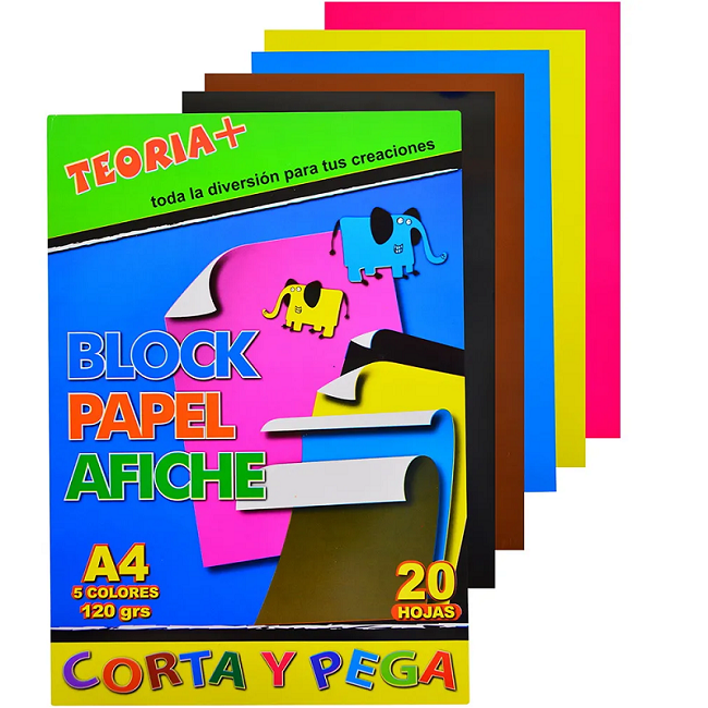 Block A4 Afiche 120G X 20 Hojas Teoría+