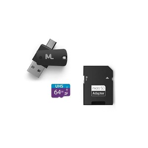 Tarjeta De Memoria Micro SD Ulta High Speed + Adaptador SD + Adaptador USB Dual Drive Multilaser MC152