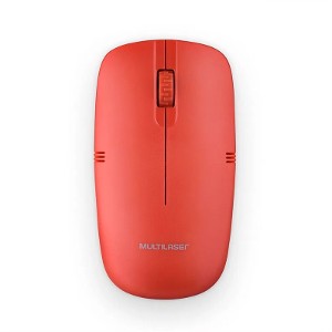 Mouse Inalámbrico Rojo 1200 DPI Multilaser MO289 