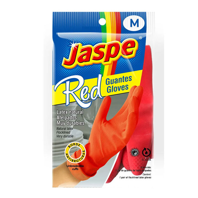 Guantes de Latex M Red Jaspe